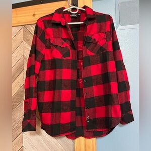 Burnside Red and Black Checkered Shirt